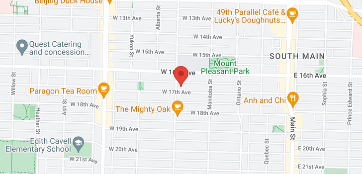 map of 191 W 17TH AVENUE